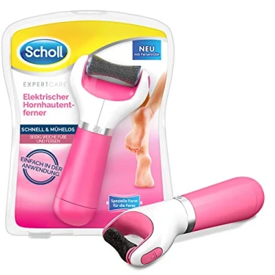 Abbildung von SCHOLL EXPERTCARE elektrischer Hornhautentferner Express Pedi für seidig weiche Füße Rolle mit spezieller Form die Ferse