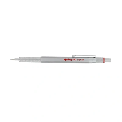 Abbildung von rOtring 600 Druckbleistift 0,5 mm Silber Ergonomisches Vollmetallgehäuse