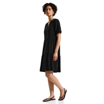 Abbildung von Street One Damen A144497 Tunika Kleid, Schwarz, 38