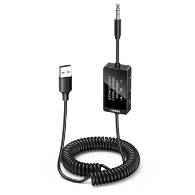 Abbildung von UGREEN Aux Bluetooth Adapter für Auto 2 in 1 Klinke mit LED Anzeige Transmitter Empfänger Kopfhörer, Stereoanlage,TV Receiver Handy