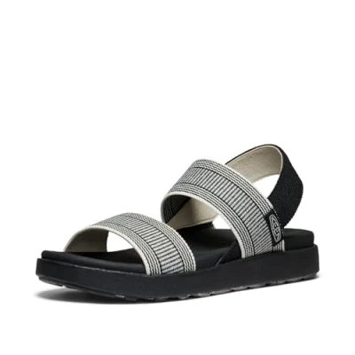 Abbildung von KEEN Damen Elle Backstrap Sandalen mit Keilabsatz, Black/Star White, 39.5 EU