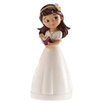 Abbildung von Dekora Kommunion Deko Tortenfigur für Kommunionstorte Mädchen 13 cm