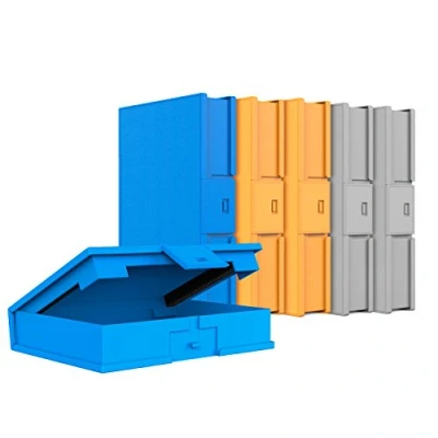 Abbildung von Inateck 3,5&quot; HDD Festplatten Schutzhülle, Festplattenhülle, Festplattentasche, stoßfest, staubgeschützt, antistatisch, Lagerhüllen für HDD, 6er Pack, Orange/Blau/Grau (HPF x6)