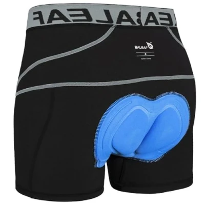 Abbildung von BALEAF Fahrradhose Herren Radunterhose Gepolstert Radlerhose Fahrrad Unterhosen Radhose Kurz Radlerunterhose Fahrradbekleidung Grau XXL
