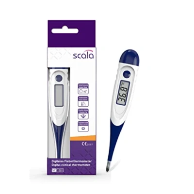 Abbildung von scala SC 1501 blau Flex Speed 10 Sec. Digitales Fieberthermometer für Kinder, Babys und Erwachsene, orale rektale Messung, präzise, schnell, sicher