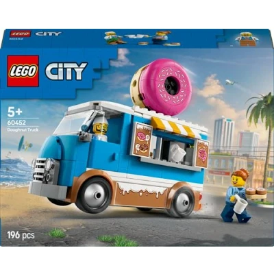 Abbildung von LEGO City Donut Truck Spielzeug Foodtruck mit 2 Minifiguren Polizist Bauspielzeug für Jungen und Mädchen ab 5 Jahren Geschenkidee zum Geburtstag &amp; Feiertage 60452