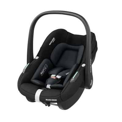 Abbildung von Maxi Cosi Pebble i Size, Babyschale, 015 Monate, 013 kg, 4083 cm, leichter Size Kindersitz, Click&amp;Go Installation, G CELL Seitenaufprallschutz, Sitzverkleinerer, Tonal Black