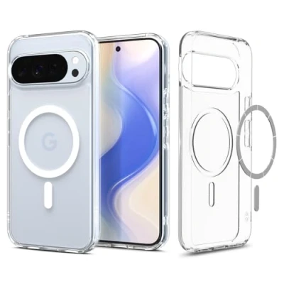 Abbildung von Spigen Ultra Hybrid MagFit Hülle für Google Pixel 10 Pro XL, Kompatibel Mit Pixelsnap und MagSafe [2025 Neue Funktion] Clear White