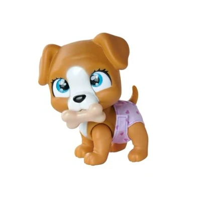 Abbildung von Simba 105953050 Pamper Petz Hund, mit Trink und Nässfunktion, Spielzeughund für Kinder ab 3 Jahren, Welpe zum Spielen, Überraschung magischer Pfote, Blau,gelb