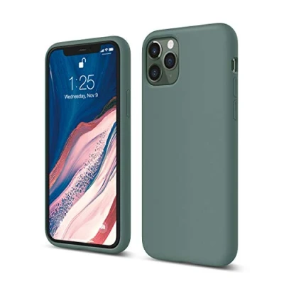 Abbildung von elago Liquid Silicone Case Kompatibel mit iPhone 11 Pro Hülle (5,8&quot;), Silikon Handyhülle, Rundumschutz : 3 Layer Schutzhülle (Nachtgrün)