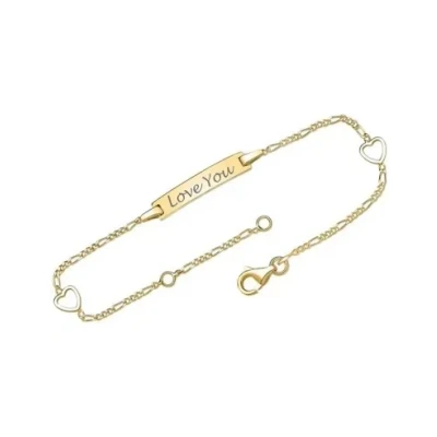 Abbildung von Armband Love mit Gravur und Herz Armbänder