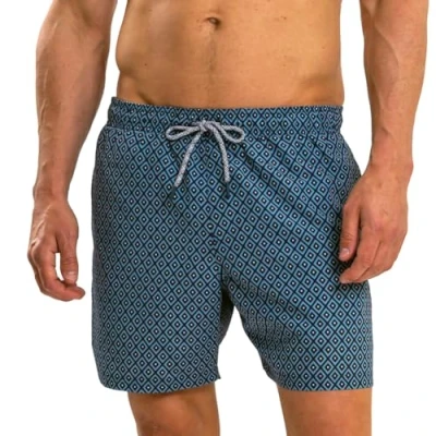 Abbildung von RIPT Performance Herren Essentials Quick Dry UV 50 Sonnenschutz Badeshorts Badehose, Blassblauer Diamantdruck, L