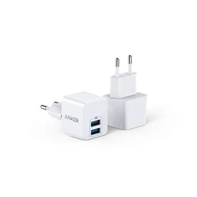 Abbildung von Anker PowerPort Mini Duales Wandladegerät 2 Pack, Extrem kompaktes USB Ladegerät, 2,5A Leistung kompatibel mit iPhone XS/XS Max/XR/X / 8/7 6 Plus, iPad Pro/Air 4, Galaxy, usw.