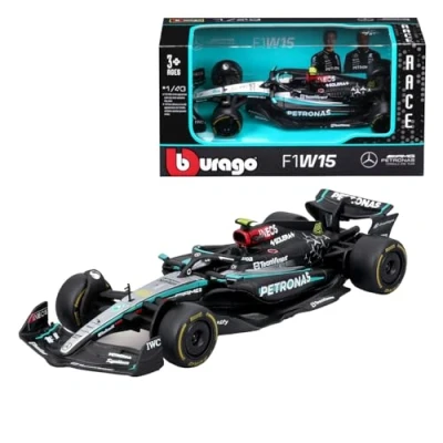 Abbildung von Burago BBURAGO Mercedes AMG F1 W15 E Performance (Hamilton) 1:43, Farbe Schwarz, Grau, 18 38208 (#44)