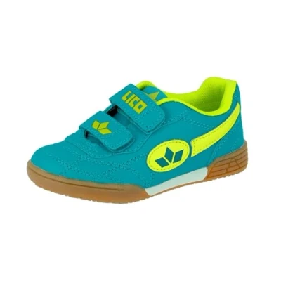 Abbildung von Lico Unisex Kinder Bernie V Hallenschuhe, Petrol Lemon, 30 EU