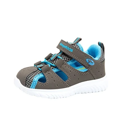 Abbildung von Kangaroos Kirock LITE Riemensandalette für Kinder, Größe: 21, Steel grey/brillant blue Schuhe