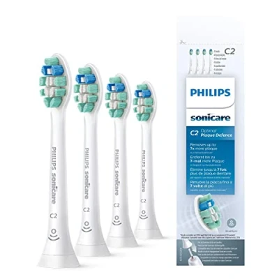 Abbildung von Philips Sonicare Original C2 Optimal Plaque Defence (ehemals ProResults Plaquekontrolle) 4er Pack in Weiß (Modell HX9024/10)