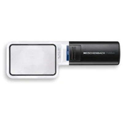 Abbildung von Eschenbach 15114 Optik Lupe Handlupe mit LED Beleuchtung mobiluxLED Vergrößerng: 4x Linsengröße: 75x50mm