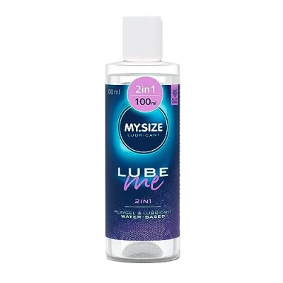 Abbildung von MY.SIZE Lube Me Premium 2in1 Gleitgel 100 ml I Gleitmittel geruchsneutral Wasserbasiertes &amp; Playgel Lubricant Gel für Toys Latexkondome geeignet water based lubrication