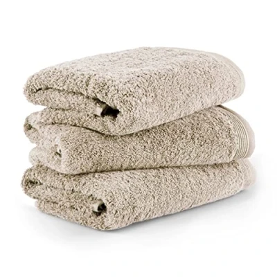 Abbildung von MÖVE Superwuschel Handtuch Set, 3 Handtücher 50 x 100 cm, Made in Germany, 100% Baumwolle, stone