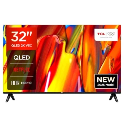 Abbildung von TCL 32V5C 32“ Full HD Smart QLED Direct LED TV mit Android &amp; HDR Kompatibel Google Cast Home, Schlankes Design