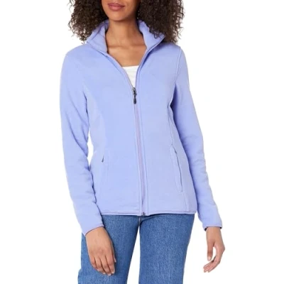 Abbildung von Amazon Essentials Damen Weiche Polarfleece Jacke mit durchgehendem Reißverschluss in klassischer Passform (erhältlich Übergrößen), Sanftviolett, XL