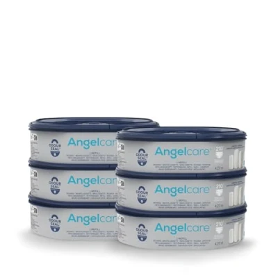 Abbildung von Angelcare Original Nachfüllkassetten Classic/Dress Up XL, 6er Pack, hält bis zu 12 Monate, 5x weniger Folienverbrauch