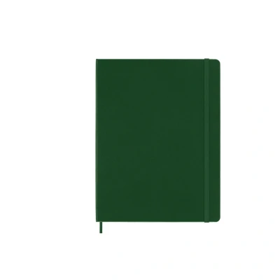 Abbildung von Moleskine Classic Plain Paper Notebook, Hard Cover and Elastic Closure Journal, Color Myrtle Green, Size Extra Large 19 x 25 cm, 192 Pages