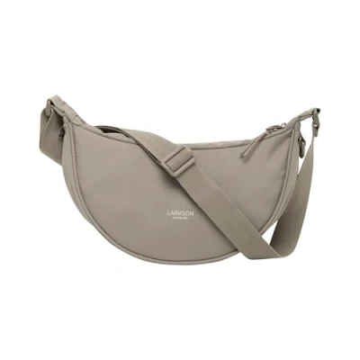 Abbildung von LARKSON Crossbody Bag Damen &amp; Herren Grau Solveig Small Umhängetasche im Halbmond Style Halbrunde Schultertasche Moon Design Wasserabweisend