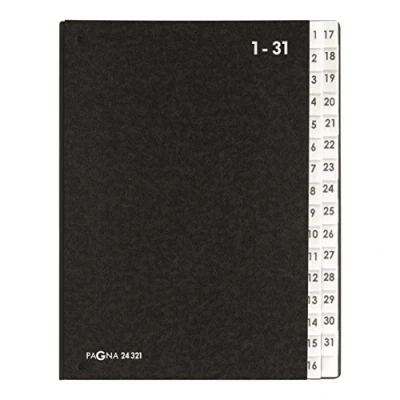 Abbildung von Pagna Pultordner Classic (Pultmappe, 32 Fächer, 1 31) schwarz 24321 04 90 cm x 2,1 m