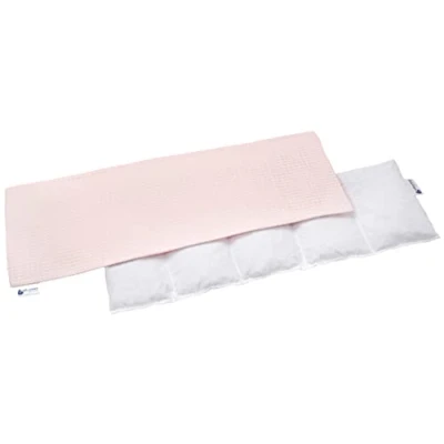 Abbildung von Medi Partners Kirschkernkissen 60x20cm 800g 100% Baumwolle Waffle 5 kammern Körnerkissen groß Öko Natur Wärmekissen Kältetherapie abnehmbarer Bezug (Hellblau)