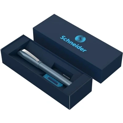 Abbildung von Schneider Ceod Shiny Tintenroller Geschenkset im Kartonetui (inkl. Standard Tintenpatronen, für Rechts und Linkshänder) blue