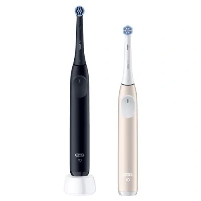 Abbildung von Oral B iO2 Duo Elektrische Zahnbürste 2 Pack Schwarz und Pink