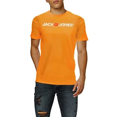 Abbildung von JACK &amp; JONES Herren JJECORP Logo Tee SS Crew Neck NOOS 12137126, Dark Cheddar/White REG, L