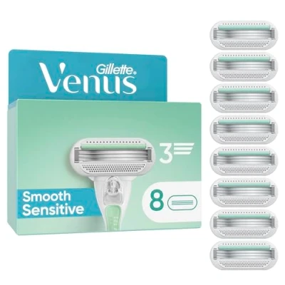 Abbildung von Gillette Venus Smooth Sensitive Damen Rasierklingen, 8 Ersatzklingen