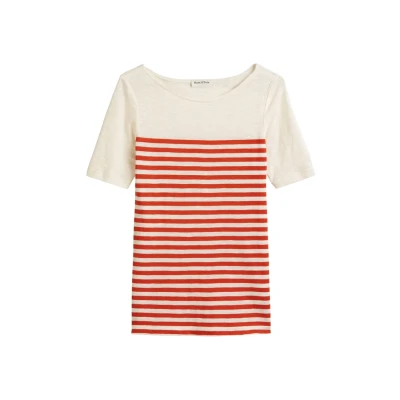 Abbildung von Marc O&#039;Polo Short Sleeve BOAT NECK Striped Tshirt print, Damen, Größe: Medium, Multi