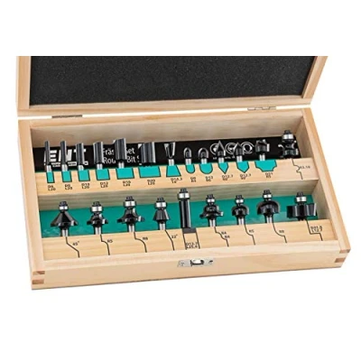 Abbildung von ENT 22 tlg. Oberfräser Fräser Set in Holzkassette Schaft Ø 8 mm