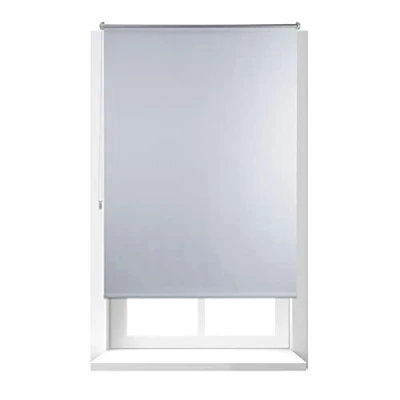 Abbildung von Relaxdays Thermo Verdunklungsrollo, Hitzeschutz, Fenster Seitenzugrollo, Klemmfix ohne bohren 110x160, Stoff 106cm, weiß