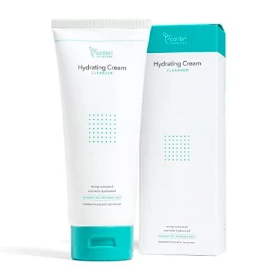 Abbildung von colibri skincare Hydrating Cream Cleanser 200ml reichhaltige Gesichtsreinigung besonders für trockene Haut face wash optimale Reinigung von Gesicht und Dekolleté Made in Germany