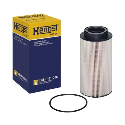 Abbildung von HENGST FILTER E66KP01 D36 Kraftstofffilter Filtereinsatz mit Dichtungen