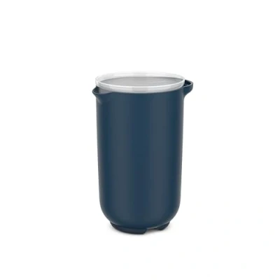 Abbildung von Mepal Rührbecher mit Deckel Chef it Verschließbar, in der Kühlschranktür Rutschfester Boden für zusätzliche Stabilität Mikrowellen und Spülmaschinengeeignet 1000 ml Navy