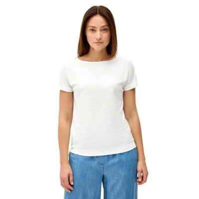 Abbildung von Cecil Struktur Tshirt print, Damen, Größe: Small, Weiß