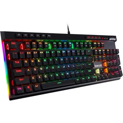 Abbildung von Redragon K580 VATA RGB LED Braune Schalter Mechanische Gaming Tastatur, US Layout mit Hintergrundbeleuchtung 104 Tasten Anti Ghosting Makrotasten und Dedizierten Mediensteuerelementen