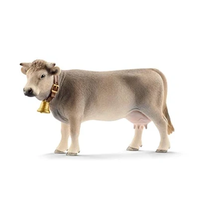 Abbildung von schleich 13874 Braunvieh Kuh, für Kinder ab 3+ Jahren, FARM WORLD Spielfigur