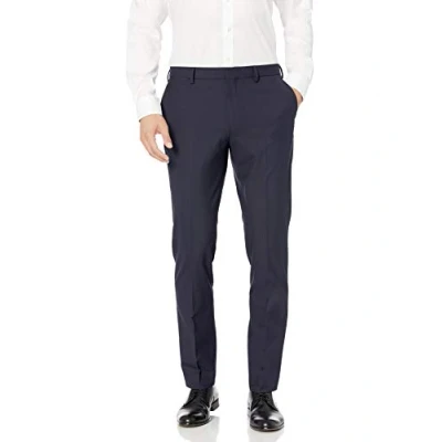 Abbildung von Amazon Essentials Herren Knitterarme Stretch Anzughose, Schmale Passform, Marineblau, 32W / 32L