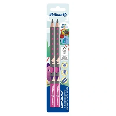 Abbildung von Pelikan 811170 Schreiblernbleistift Combino pink, 2 Stück auf Blisterkarte