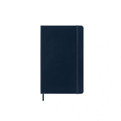 Abbildung von Moleskine Klassisches Notizbuch mit Punktraster Hardcover Elastischem Verschlussband Farbe Saphirblau Größe A5 13 x 21 cm 208 Seiten