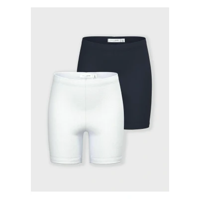 Abbildung von Name it Nkfvivian Solid PACK OF 2 Shorts für Kinder, Größe: 86/92, Dark sapphire/bright white