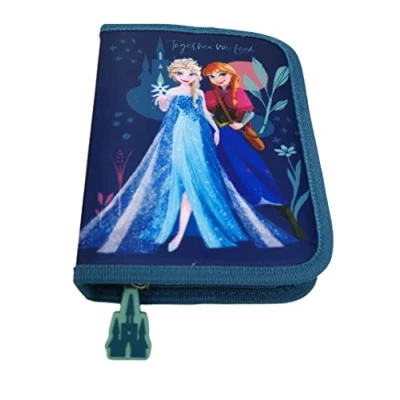 Abbildung von Theonoi Kinder Federmäppchen Federtasche Federmappe Mäppchen Etui 2 Fach Doppeldecker Schüleretui Stifteetui gefüllt Federpenal Schulzubehör Einschulung Mädchen (Frozen II)