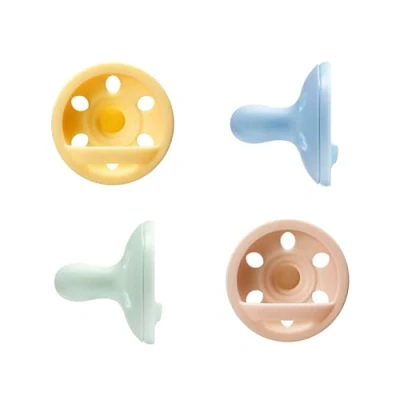 Abbildung von Tommee Tippee brustähnlicher Schnuller, leichtgewichtig, einteiliges Silikondesign, symmetrischer Nuckel 0 6m, 4er Pack